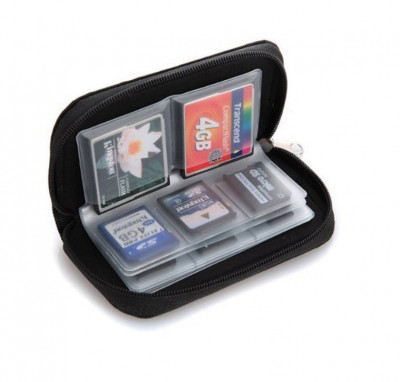 Portofel carduri pt SD / MMC / MS Pro Duo / miniSD / microSD 22 compartimente foto