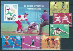 CUBA 2007 - JOCURI OLIMPICE - SERIE DE 6 TIMBRE+BLOC NESTAMPILAT - MNH / sport99 foto