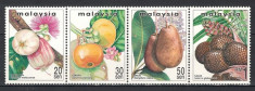 MALAEZIA 1999 - FRUCTE RARE - SERIE DE 4 TIMBRE - NESTAMPILATA - MNH / flora36 foto