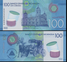 !!! NICARAGUA - 100 CORDOBAS 2015 - P 212 - UNC // POLIMER foto