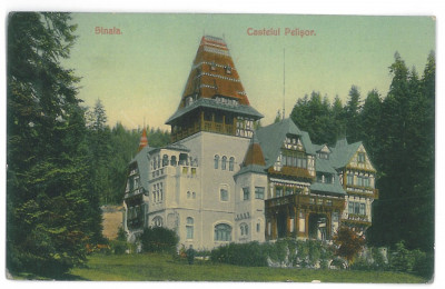 3884 - SINAIA, Prahova, Pelisor Castle - old postcard - used - 1908 foto