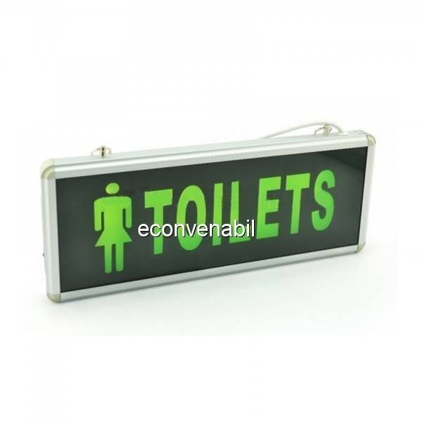 Indicator Luminos Toilets Femei LED si Acumulator 355x145mm 1 Fata WT foto mare Indicator Luminos Toilets Femei LED si Acumulator 355x145mm 1 Fata WT foto mare