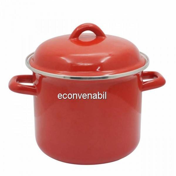 Oala emailata din otel carbon cu capac 6.4L 22cm Sapir SP4518G22 foto mare Oala emailata din otel carbon cu capac 6.4L 22cm Sapir SP4518G22 foto mare