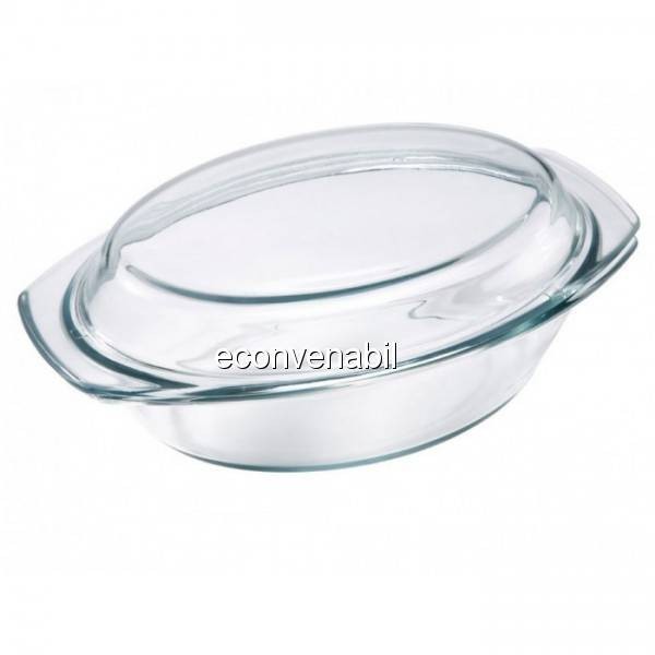 Vas termorezistent oval 2L Vabene VB3020010 foto mare Vas termorezistent oval 2L Vabene VB3020010 foto mare