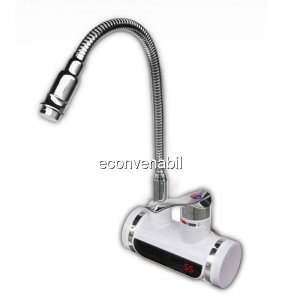 Robinet Instant Electric Flexibil Apa Calda Perete Digital SP7100JEF foto mare Robinet Instant Electric Flexibil Apa Calda Perete Digital SP7100JEF foto mare
