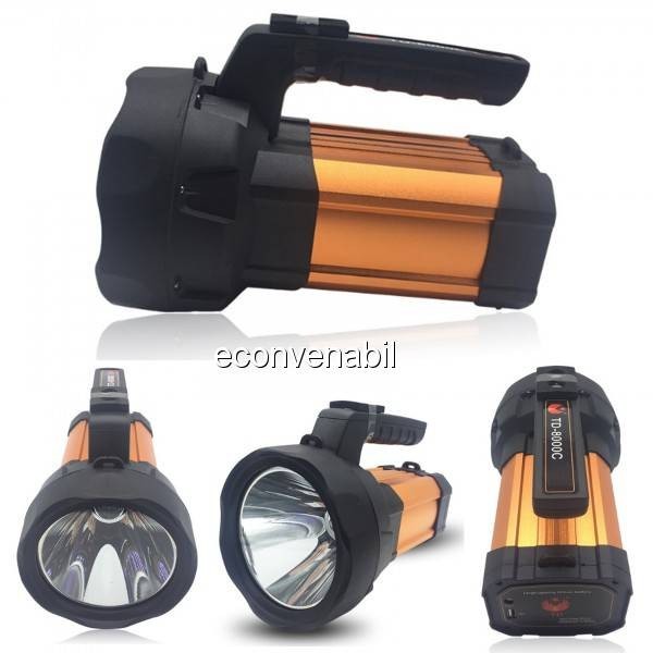Lanterna LED Profesionala 10W 220V cu Acumulator si slot USB TD8000C foto mare Lanterna LED Profesionala 10W 220V cu Acumulator si slot USB TD8000C foto mare