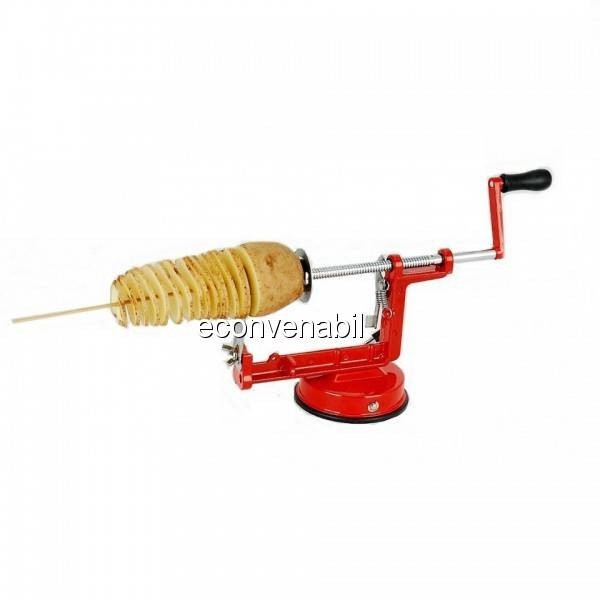 Masina Taiat Cartofi Spirala Spiral Potato Chips Inox foto mare Masina Taiat Cartofi Spirala Spiral Potato Chips Inox foto mare