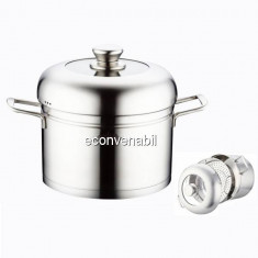 Set Oale Inox pentru Gatit la Abur 6L 3 piese Peterhof PH15257 foto