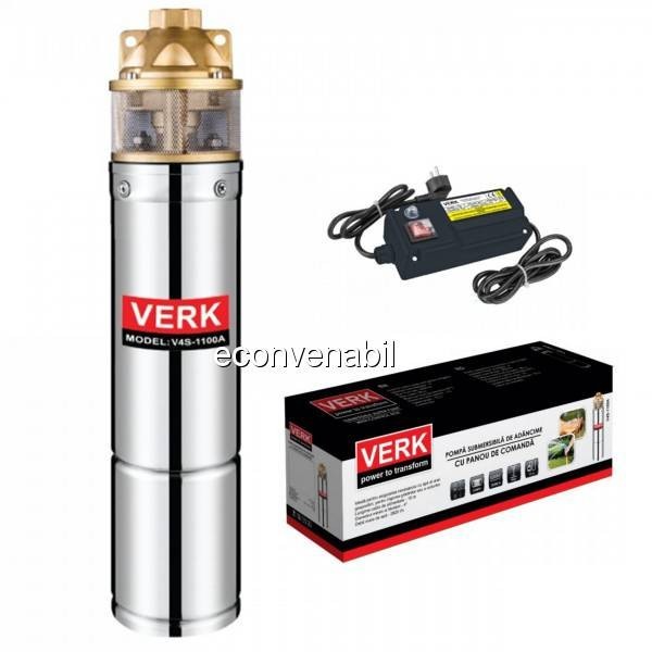 Pompa Submersibila Adancime cu Panou de Comanda 750W Verk V4S750A foto mare Pompa Submersibila Adancime cu Panou de Comanda 750W Verk V4S750A foto mare