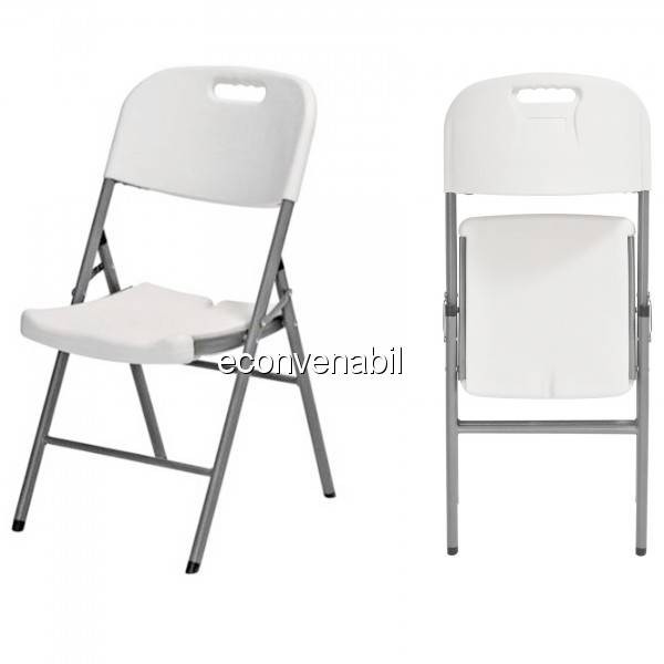 Scaun pliabil Plastic cu Structura Metal 47x52x88cm foto mare Scaun pliabil Plastic cu Structura Metal 47x52x88cm foto mare