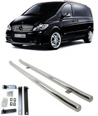 Praguri laterale din inox Mercedes Vito 2003-2013 foto