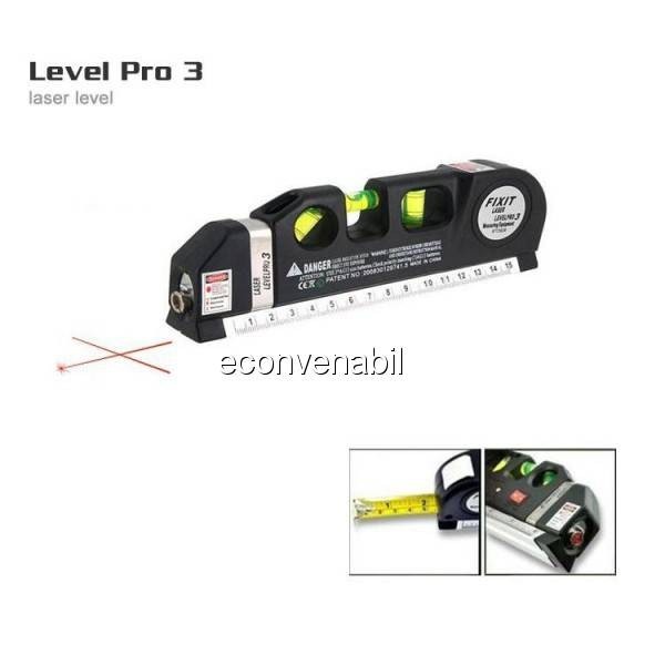 Nivela Laser cu Boloboc si Ruleta 2.5m Fixit Level Pro 3 foto mare Nivela Laser cu Boloboc si Ruleta 2.5m Fixit Level Pro 3 foto mare