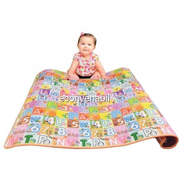 Covoras Educativ cu 2 fete pentru Copii cu Litere si Cifre 1.6x1.8m foto mare Covoras Educativ cu 2 fete pentru Copii cu Litere si Cifre 1.6x1.8m foto mare