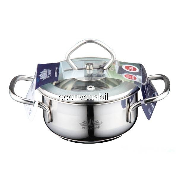 Cratita inox cu capac Peterhof PH1519716 1.6L foto mare Cratita inox cu capac Peterhof PH1519716 1.6L foto mare