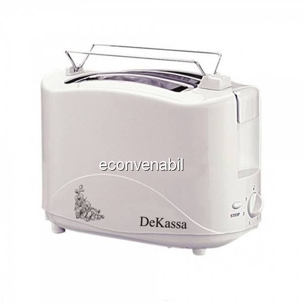 Toaster Prajitor de paine cu 2 felii DeKassa DK1517 foto mare Toaster Prajitor de paine cu 2 felii DeKassa DK1517 foto mare