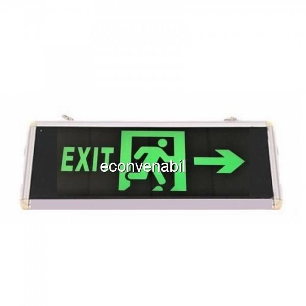 Indicator Luminos EXIT la Dreapta LED Acumulator 355x145mm 2 Fete WT foto mare Indicator Luminos EXIT la Dreapta LED Acumulator 355x145mm 2 Fete WT foto mare