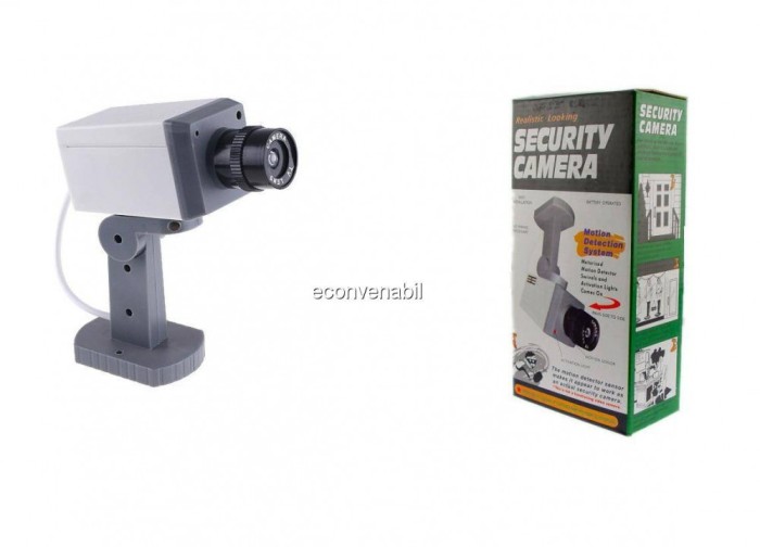 Camera de supraveghere falsa cu senzor de miscare si led foto mare Camera de supraveghere falsa cu senzor de miscare si led foto mare