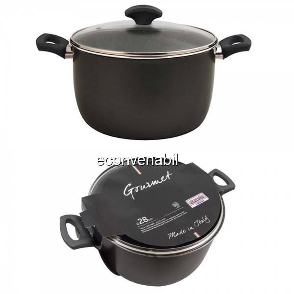 Oala marmorata cu capac Bergner Gourmet BGEU0659 28cm 10L foto mare Oala marmorata cu capac Bergner Gourmet BGEU0659 28cm 10L foto mare