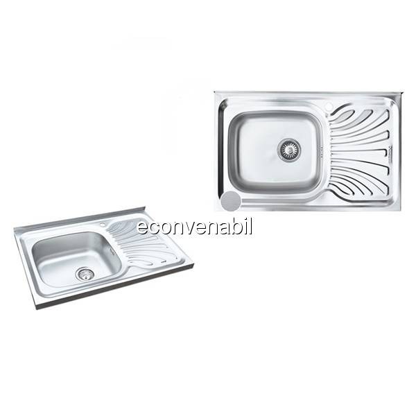 Chiuveta inox pentru masca 50x80cm anticalcar cu preaplin FREDDO ERTSN9001 foto mare Chiuveta inox pentru masca 50x80cm anticalcar cu preaplin FREDDO ERTSN9001 foto mare
