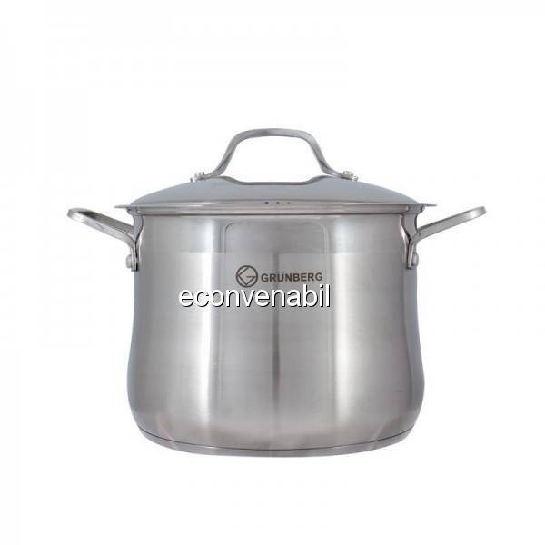Oala inox cu capac 28cm 13.5L Grunberg GR3128 foto mare Oala inox cu capac 28cm 13.5L Grunberg GR3128 foto mare