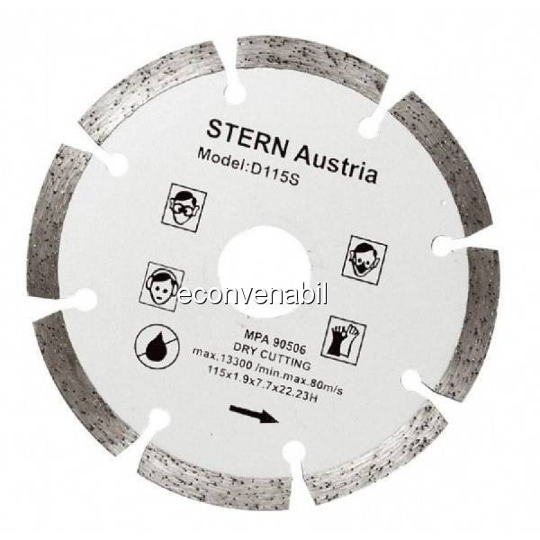 Disc Diamantat Segmentat taiere uscata Flex 115mm Stern D115S foto mare Disc Diamantat Segmentat taiere uscata Flex 115mm Stern D115S foto mare