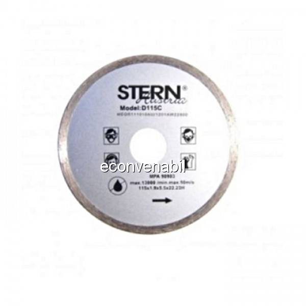 Disc diamantat continuu pentru taiere umeda D115C foto mare Disc diamantat continuu pentru taiere umeda D115C foto mare