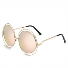 Ochelari de Soare Rotunzi Oversized Pink foto