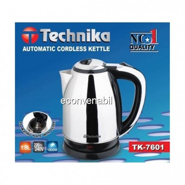 Cana fierbator 1.8L 1800W Technika TK7601 foto mare Cana fierbator 1.8L 1800W Technika TK7601 foto mare