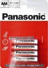 Panasonic baterii r03 aaa zinc carbon 4 buc la blister foto mare Panasonic baterii r03 aaa zinc carbon 4 buc la blister foto mare