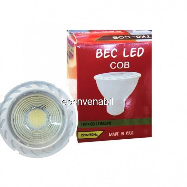 Bec Cob LED 5W Alb Rece GU10 220V TKO foto mare Bec Cob LED 5W Alb Rece GU10 220V TKO foto mare
