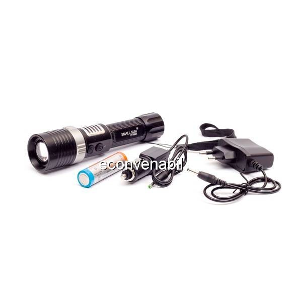 Lanterna LED 3W Zoom cu Acumulator si Alarma ZYR851 foto mare Lanterna LED 3W Zoom cu Acumulator si Alarma ZYR851 foto mare