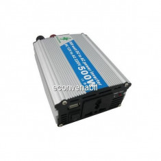 Invertor Auto 12V la 220V 500W Chaomin cu USB si Priza 220V foto