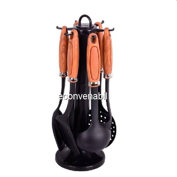 Set ustensile bucatarie cu suport 7 piese DeKassa DK89045 foto mare Set ustensile bucatarie cu suport 7 piese DeKassa DK89045 foto mare