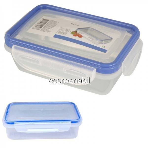 Cutie dreptunghiulara cu capac alimente Clik-Clak 400ml AG402 foto mare Cutie dreptunghiulara cu capac alimente Clik-Clak 400ml AG402 foto mare