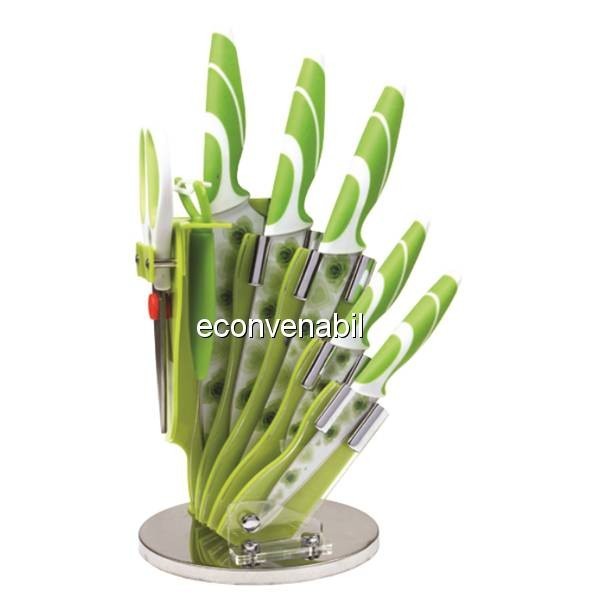 Set cutite colorate cu suport Ertone 7 piese MN113 foto mare Set cutite colorate cu suport Ertone 7 piese MN113 foto mare