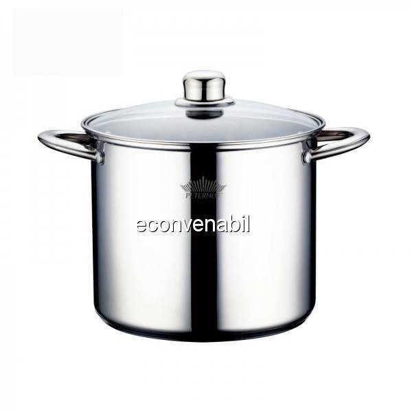 Oala Inox cu Capac de Sticla 16L 30cm Peterhof PH1582530 foto mare Oala Inox cu Capac de Sticla 16L 30cm Peterhof PH1582530 foto mare