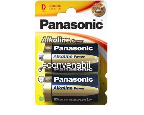 Panasonic baterii lr20 d alcaline 2 buc la blister foto mare Panasonic baterii lr20 d alcaline 2 buc la blister foto mare