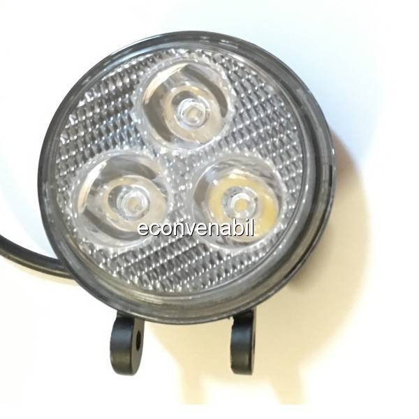 Proiector LED Auto Offroad 3 LEDuri 9W 12V/24V Rotund foto mare Proiector LED Auto Offroad 3 LEDuri 9W 12V/24V Rotund foto mare