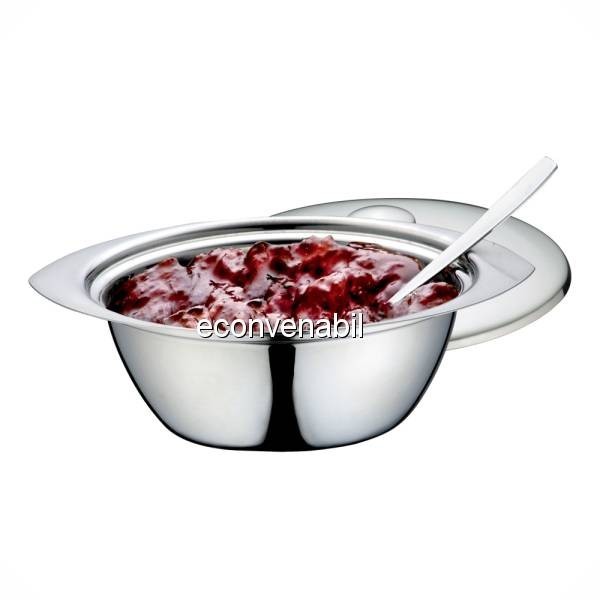 Set bol cu capac si lingura inox dressing PHP17153 foto mare Set bol cu capac si lingura inox dressing PHP17153 foto mare