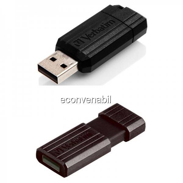Stick USB Verbatim 2.0 PINSTRIPE 64GB foto mare Stick USB Verbatim 2.0 PINSTRIPE 64GB foto mare
