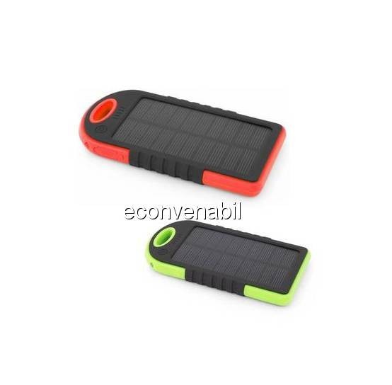 Acumulator Extern Solar 5200mAh USB Esperanza SUN Power Bank foto mare Acumulator Extern Solar 5200mAh USB Esperanza SUN Power Bank foto mare