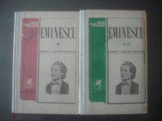 MIHAI EMINESCU - POEZII * PROZA LITERARA VOL. I ?I II (1978, ed. cartonata) foto