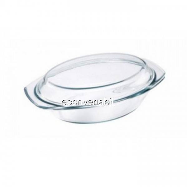 Vas termorezistent oval 2.5L Vabene VB3020011 foto mare Vas termorezistent oval 2.5L Vabene VB3020011 foto mare