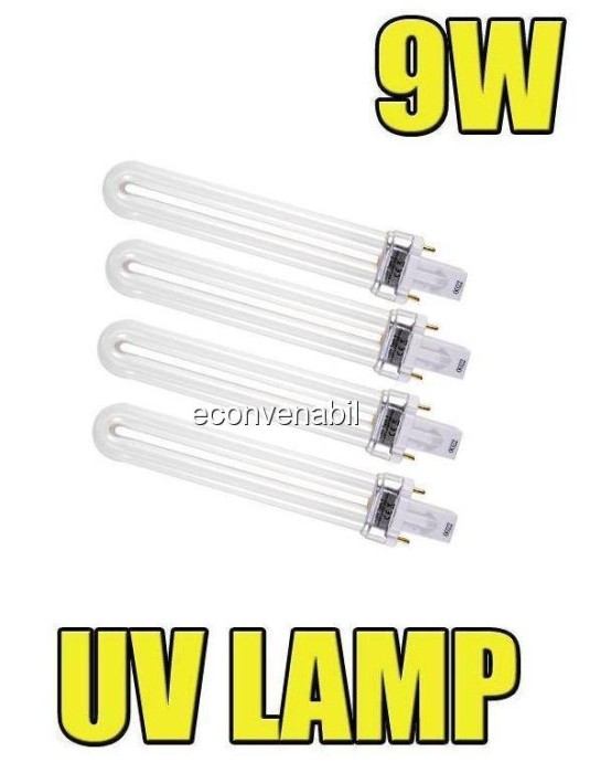 Set 4 becuri UV 9W pentru lampi UV foto mare Set 4 becuri UV 9W pentru lampi UV foto mare