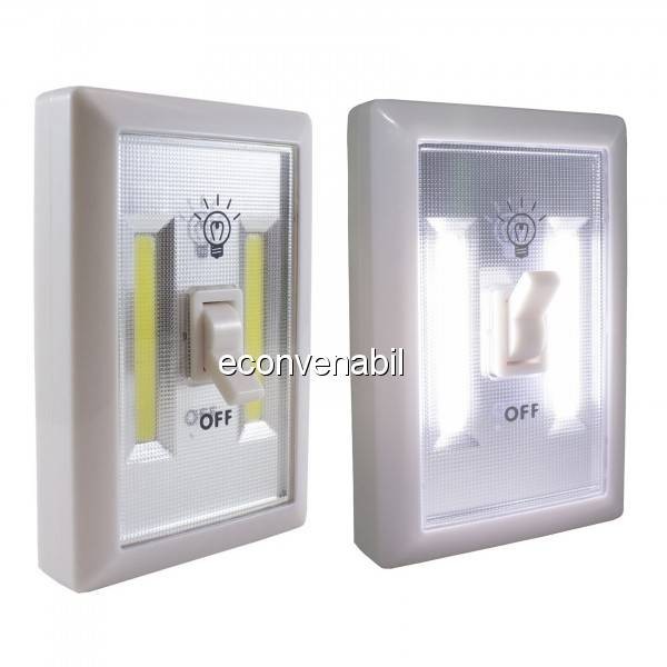 Lanterna 2x 1W COB LED tip Intrerupator Fara Fir pe Baterii SXA01 foto mare Lanterna 2x 1W COB LED tip Intrerupator Fara Fir pe Baterii SXA01 foto mare