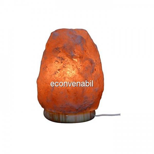 Lampa de Sare Himalaya 15cm cu Suport Marmura 220V foto mare Lampa de Sare Himalaya 15cm cu Suport Marmura 220V foto mare