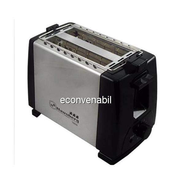 Toaster Prajitor Paine Hausberg HB160 750W Inox foto mare Toaster Prajitor Paine Hausberg HB160 750W Inox foto mare