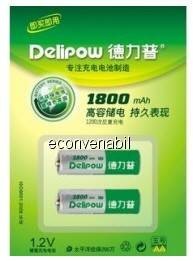 Set 2 Acumulatori tip R6 1.2V 1800mAH Delipow foto mare Set 2 Acumulatori tip R6 1.2V 1800mAH Delipow foto mare