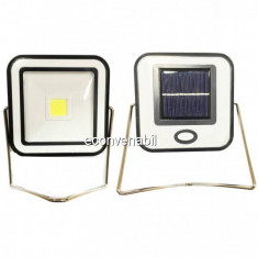 Proiector COB LED 10W Alb Rece Incarcare Panou Solar si USB RYT913 foto