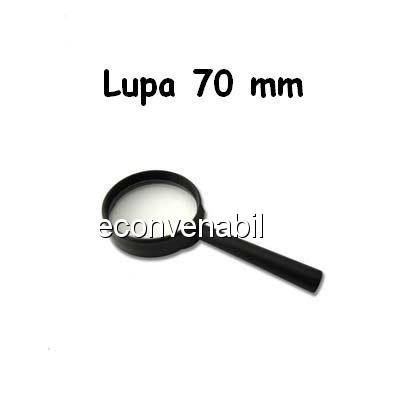 Lupa de sticla cu maner plastic 70mm foto mare Lupa de sticla cu maner plastic 70mm foto mare